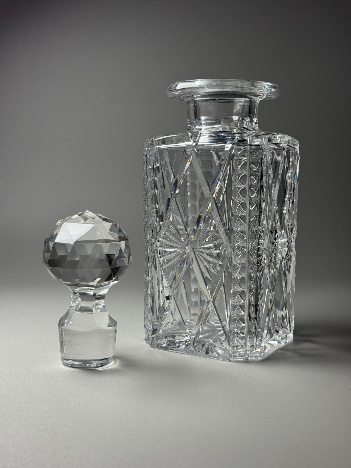 Antique Hand-Cut Crystal Decanter | Val Saint Lambert (c. 1908)