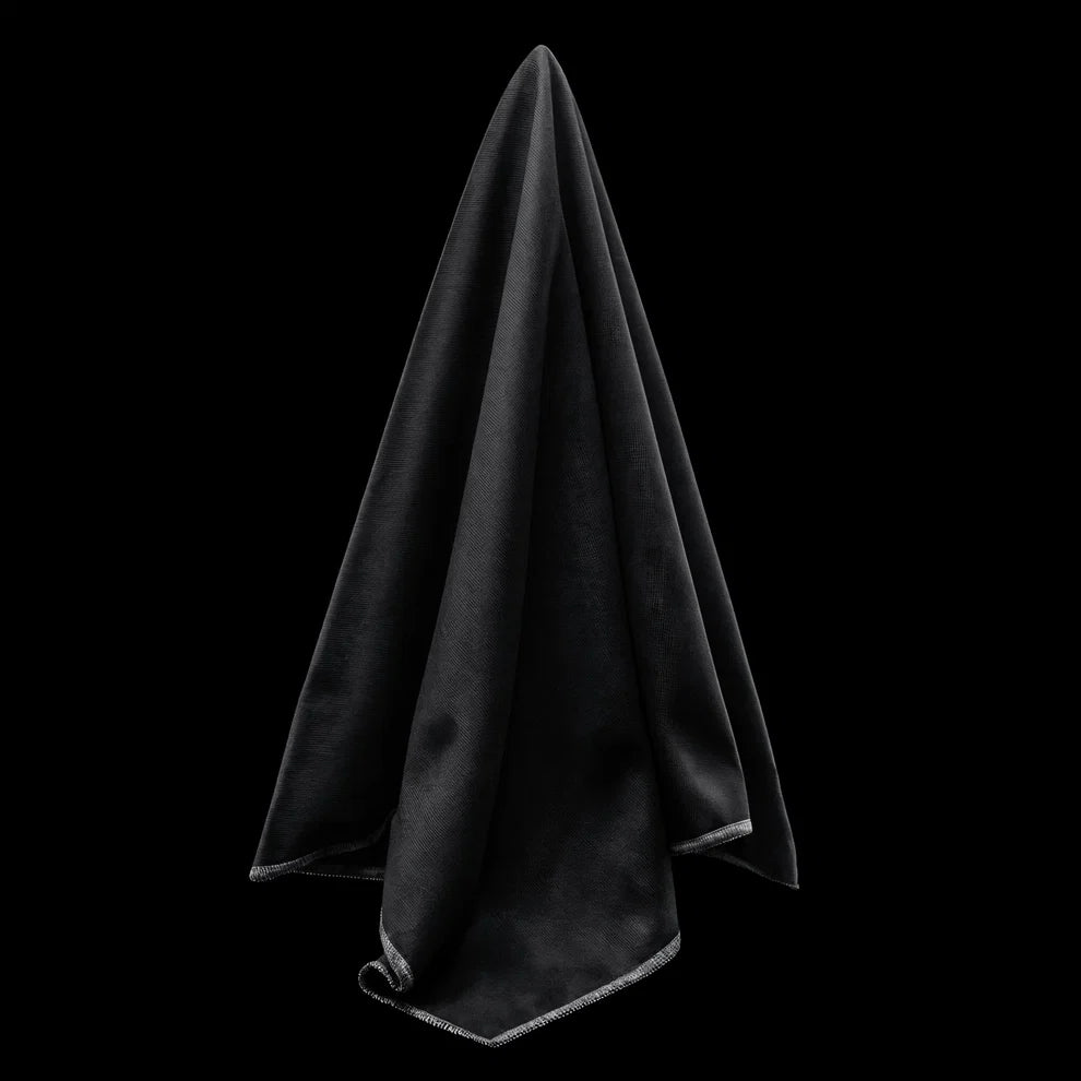 Premium Black Microfiber Glass Polishing Cloth for Whiskey Glasses & Decanters