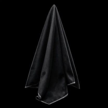 Premium Black Microfiber Glass Polishing Cloth for Whiskey Glasses & Decanters
