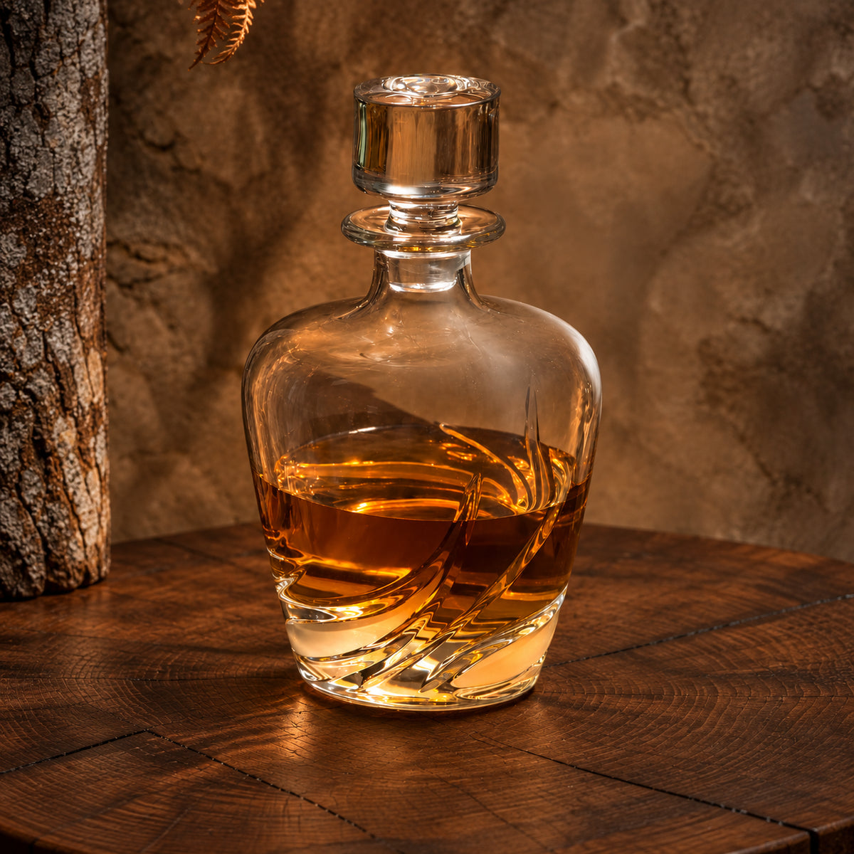 Handcrafted Cetona Italian Crystal Whiskey Decanter (850 ml)