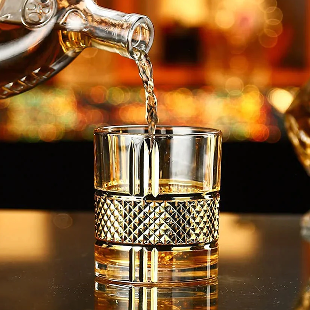 Elegante Italiaanse Kristallen Whiskeyglas (Geschenkset van 2)