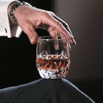 Handgemaakte Italiaanse Fenice Whiskey DOF Tumbler Da Vinci Prestige (Geschenkset van 2)
