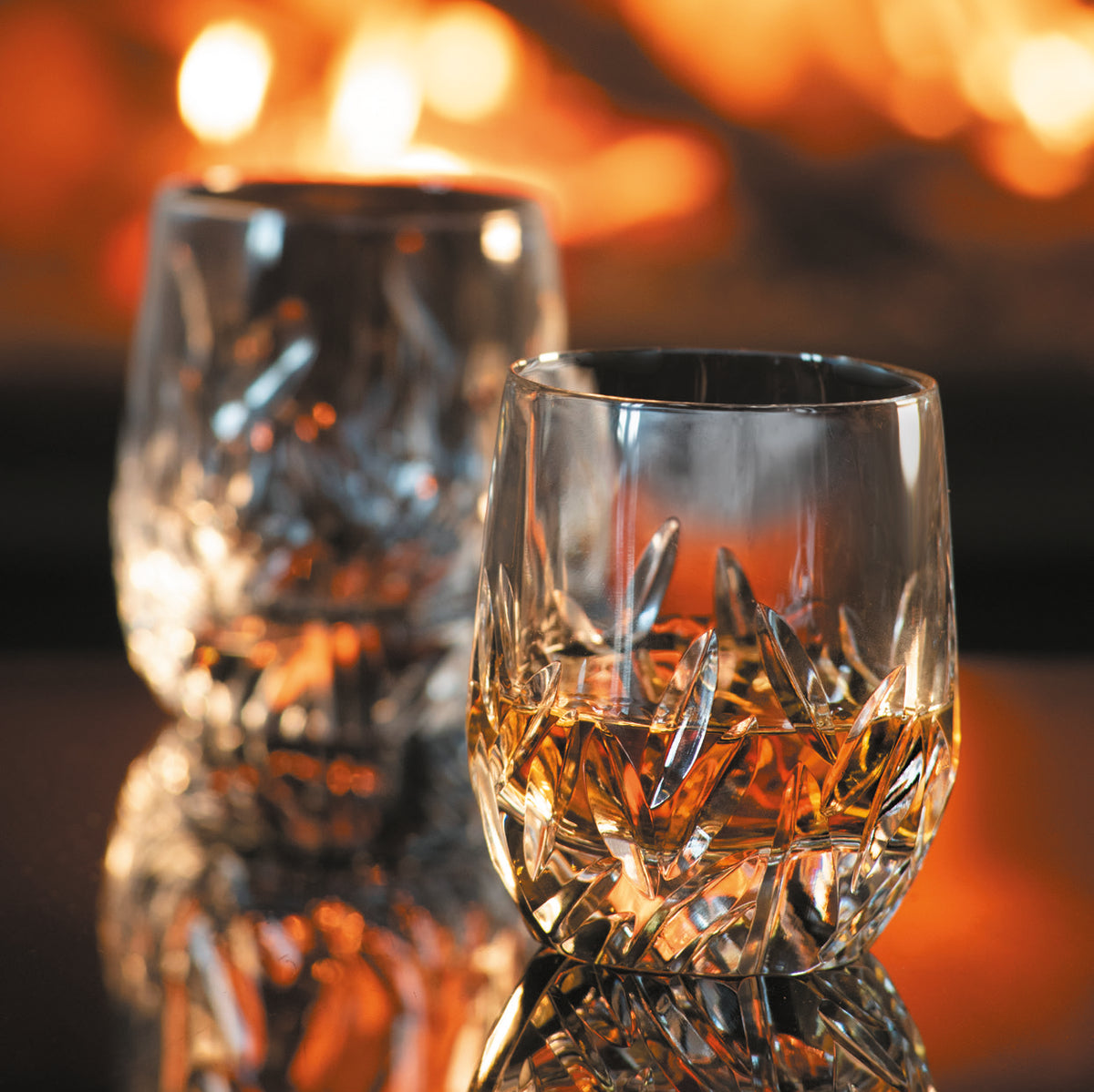 Handgemaakte Italiaanse Fenice Whiskey DOF Tumbler Da Vinci Prestige (Geschenkset van 2)