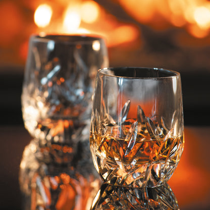 Handgemaakte Italiaanse Fenice Whiskey DOF Tumbler Da Vinci Prestige (Geschenkset van 2)