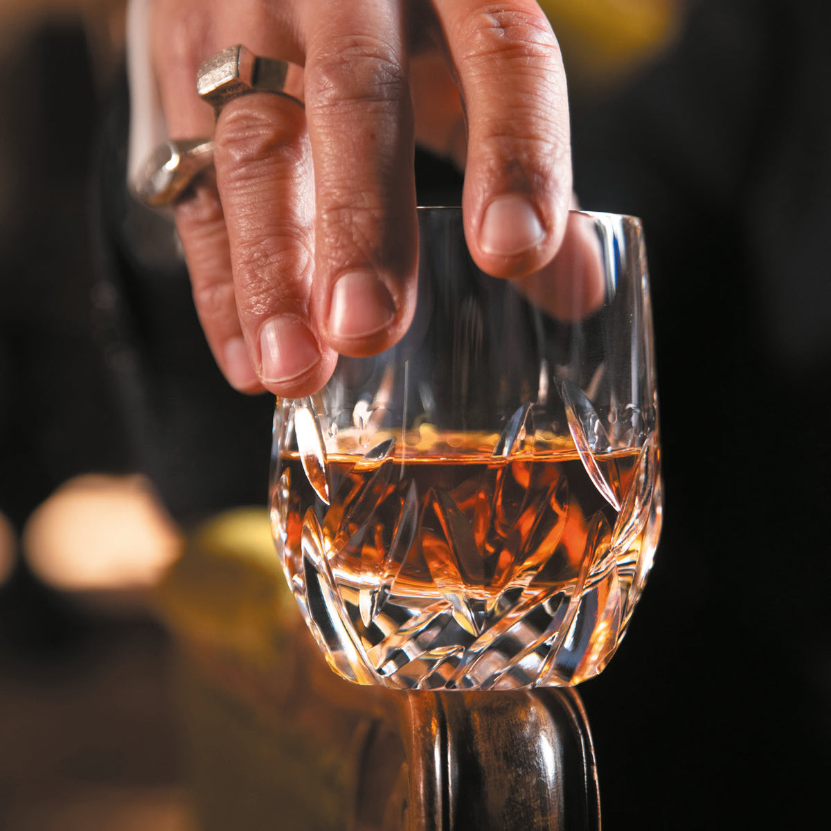 Handgemaakte Italiaanse Fenice Whiskey DOF Tumbler Da Vinci Prestige (Geschenkset van 2)