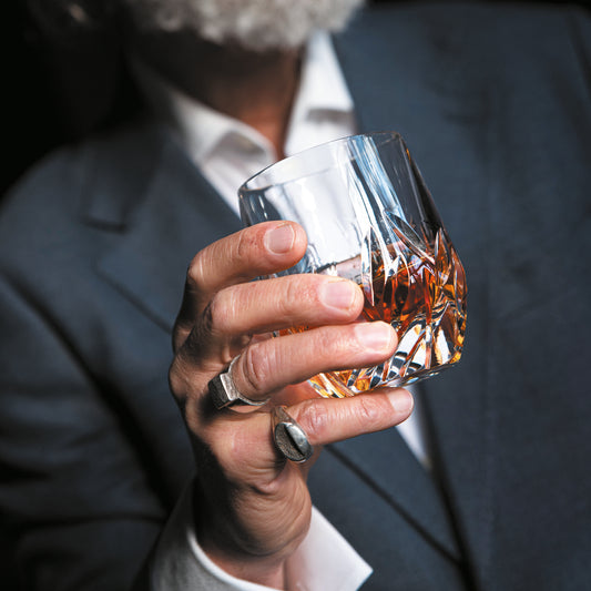Handgemaakte Italiaanse Fenice Whiskey DOF Tumbler Da Vinci Prestige (Geschenkset van 2)