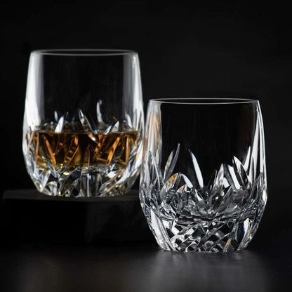 Handgemaakte Italiaanse Fenice Whiskey DOF Tumbler Da Vinci Prestige (Geschenkset van 2)