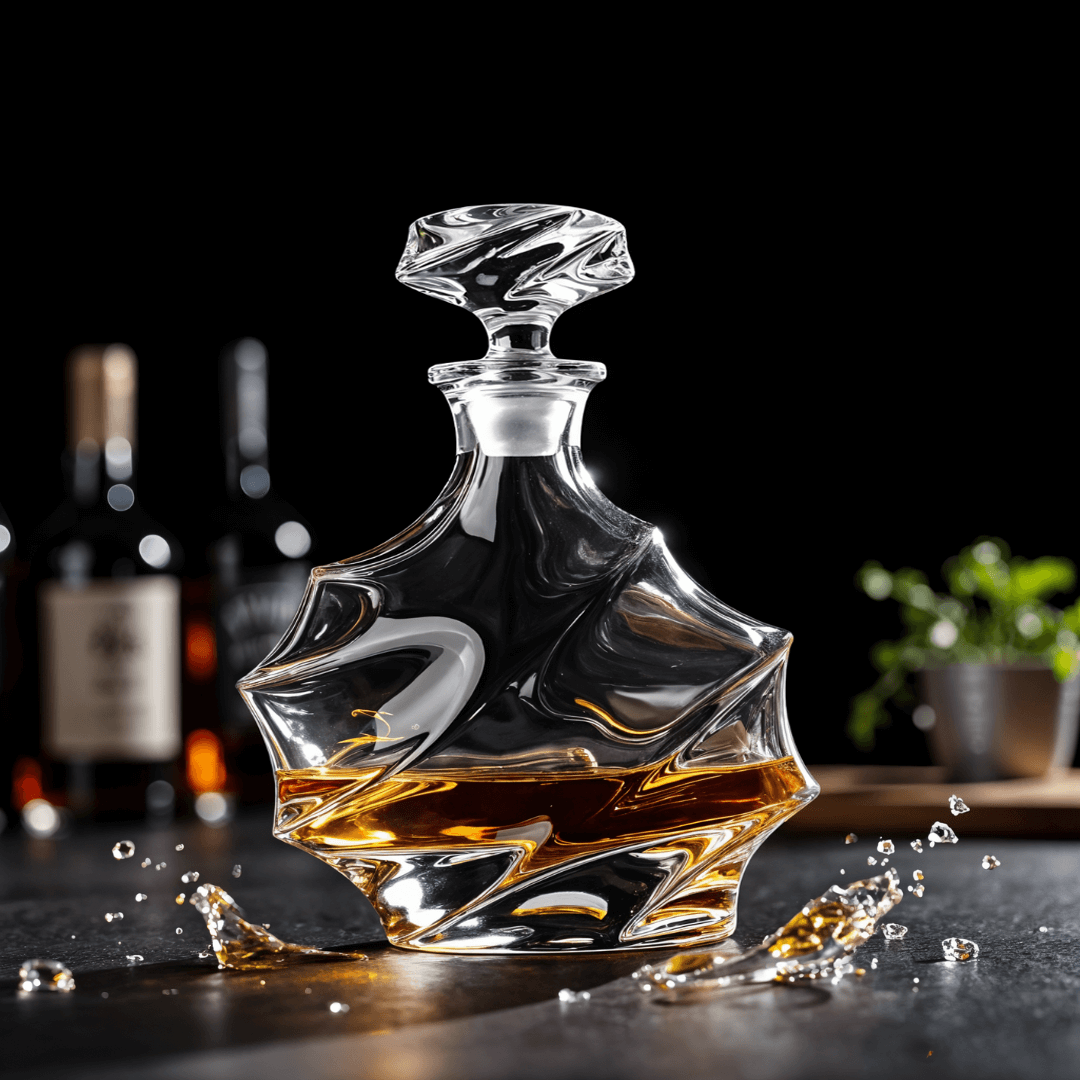 Facetgeslepen, op Japan geïnspireerde kristallen whiskyset