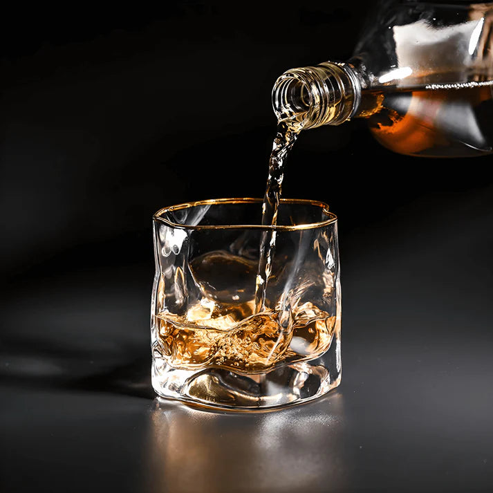 Mondgeblazen Loodvrije Japanse Kristallen Whiskeyglazen (Geschenkset van 2)