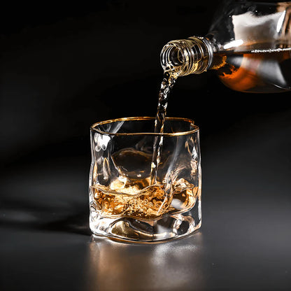 Mondgeblazen Loodvrije Japanse Kristallen Whiskeyglazen (Geschenkset van 2)