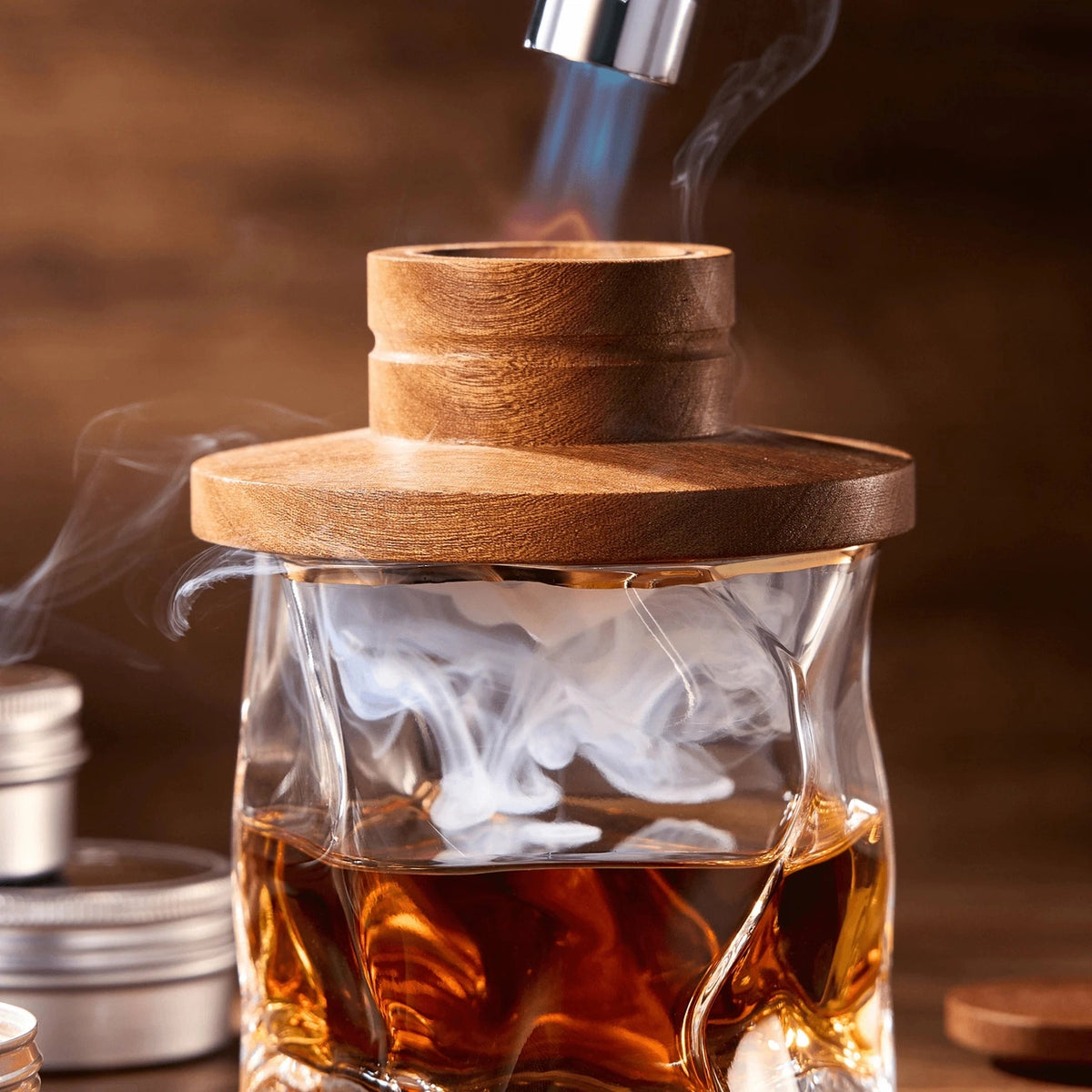Premium Whiskey Rooker Kit met Torch & Houtsnippers